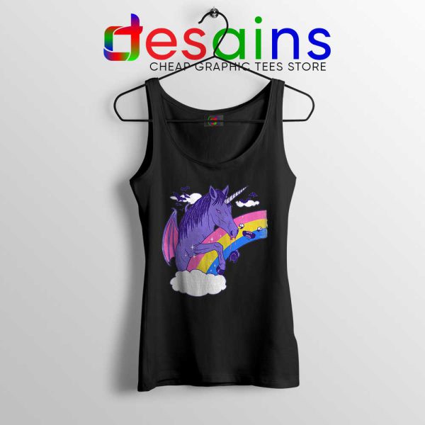 Vampcorn Halloween Unicorn Black Tank Top Halloween Gifts Tank Tops S-3XL