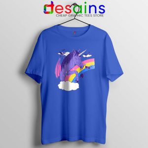 Vampcorn Halloween Unicorn Blue Tshirt Halloween Gifts Tee Shirts S-3XL