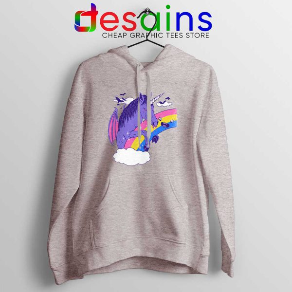 Vampcorn Halloween Unicorn Sport Grey Hoodie Halloween Gifts Hoodies S-2XL