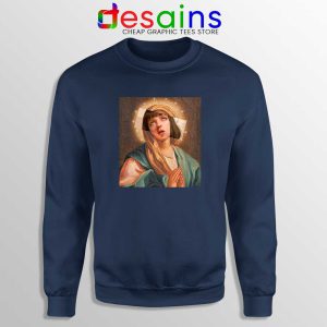 Virgin Mia Mary Navy Sweatshirt Mia Wallace and Mar Funny Sweater