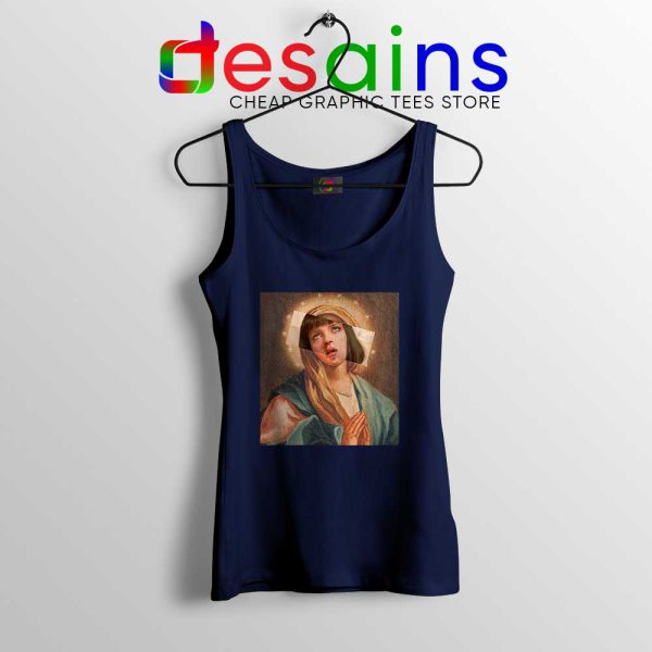 Virgin Mia Mary Navy Tank Top Mia Wallace and Mary Cheap Tank Tops