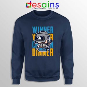 Winner Winner Chicken Dinner Navy Sweatshirt PUBG Sweater S-2XL