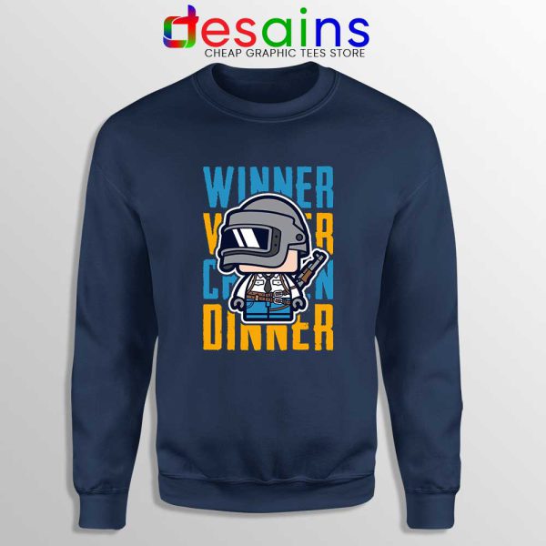 Winner Winner Chicken Dinner Navy Sweatshirt PUBG Sweater S-2XL