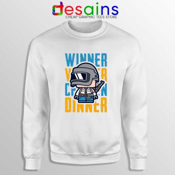 Winner Winner Chicken Dinner White Sweatshirt PUBG Sweater S-2XL