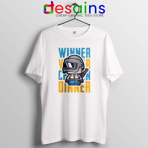 Winner Winner Chicken Dinner White Tshirt PUBG Tees Shirts Size S-3XL