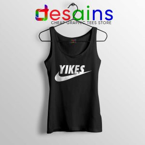 Yikes Just Do It Black Tank Top Funny Nike Parody Yikes Size S-3XL