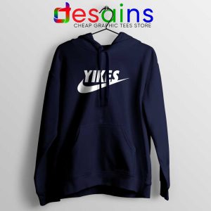 Yikes Just Do It Navy Hoodie Funny Cheap Hoodies Nike Parody S-2XL