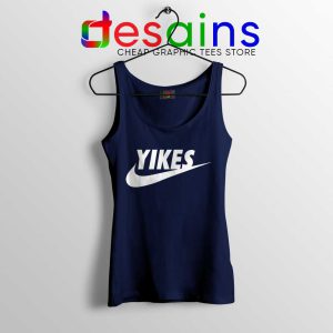 Yikes Just Do It Navy Tank Top Funny Nike Parody Yikes Size S-3XL