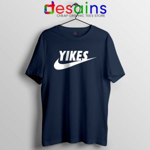 Yikes Just Do It Navy Tshirt Funny Tee Shirts Yikes Nike Parody S-3XL