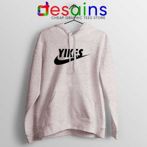 Yikes Just Do It Sport Grey Hoodie Funny Cheap Hoodies Nike Parody