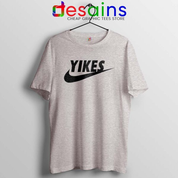 Yikes Just Do It Sport Grey Tshirt Funny Tee Shirts Yikes Nike Parody S-3XL