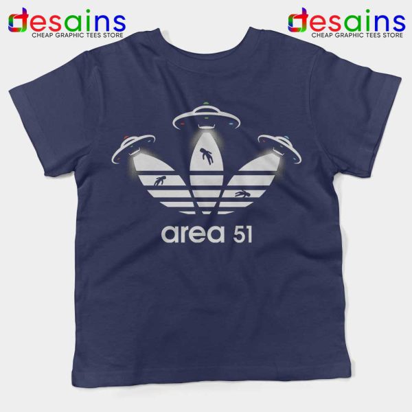 Area 51 Adidas Navy Kids Tshirt Merch Area 51 Youth Tee Shirts S-XL