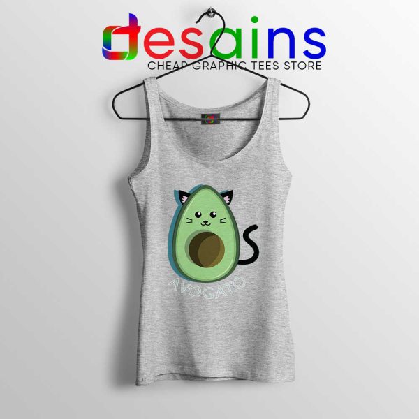 Avogato Avocado Tank Top Funny Avocado Cat Tank Tops S-3XL