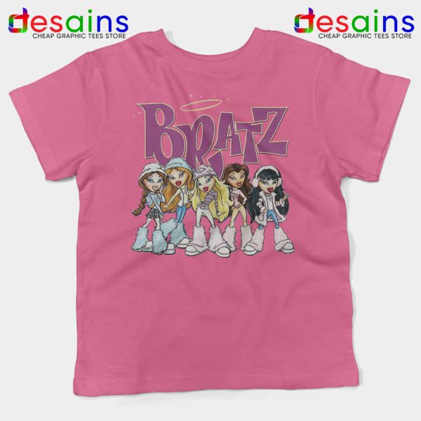 Bratz Angelz Dolls Pink Kids Tshirt Cartoon Bratz Youth Tee Shirts