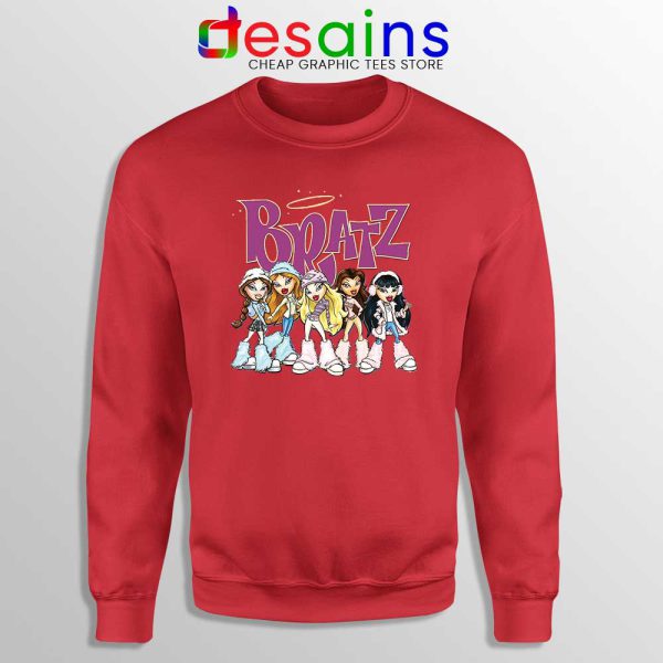 Bratz Angelz Dolls Red Sweatshirt Cartoon Bratz Sweater