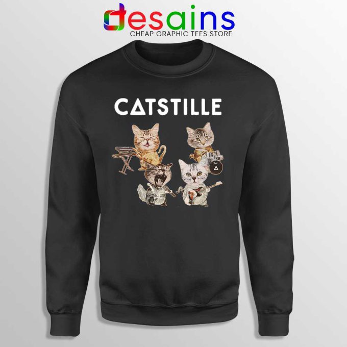 Catstille Band Bastille Cats Black Sweatshirt Funny Bastille Sweater S-3XL
