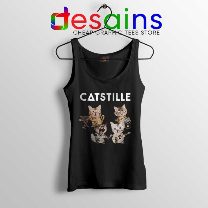 Catstille Band Bastille Cats Black Tank Top Funny Bastille Tank Tops S-3XL