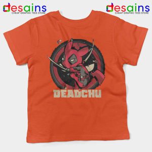 Deadchu Deadpool Pikachu Kids Orange Tshirt Funny Pokemon Youth Tees