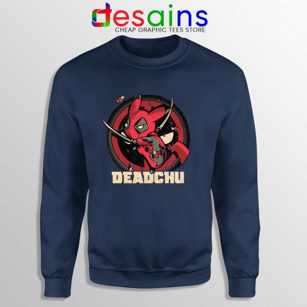 Deadchu Deadpool Pikachu Navy Sweatshirt Pokemon Deadpool Sweater