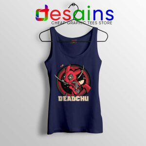 Deadchu Deadpool Pikachu Navy Tank Top Pokemon Deadpool Tops S-3XL