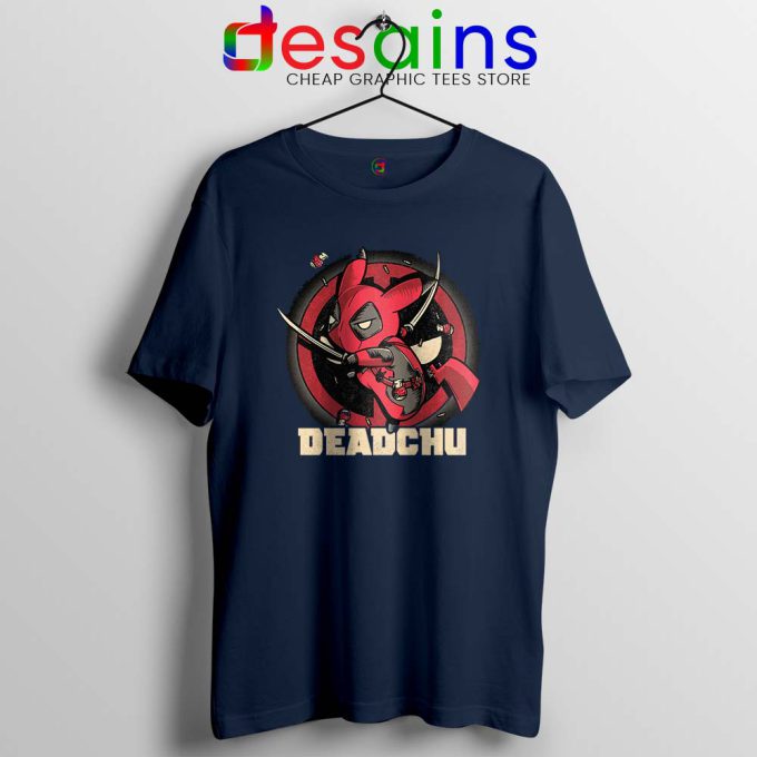 Deadchu Deadpool Pikachu Navy Tshirt Pokemon Deadpool Tee Shirts