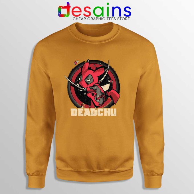 Deadchu Deadpool Pikachu Orange Sweatshirt Pokemon Deadpool Sweater