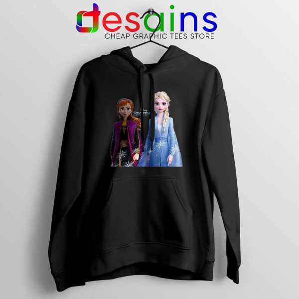 Elsa Anna Frozen 2 Black Hoodie Disney Film Merch Hoodies S-3XL