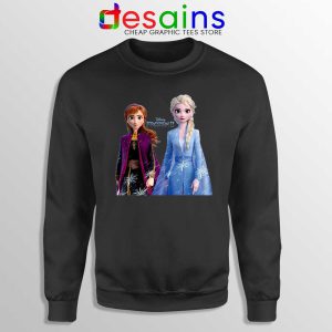 Elsa Anna Frozen 2 Black Sweatshirt Disney Film Merch Sweater S-3XL