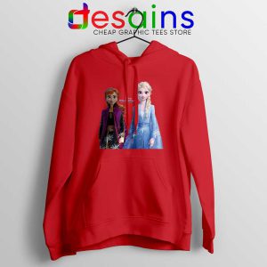 Elsa Anna Frozen 2 Red Hoodie Disney Film Merch Hoodies S-3XL