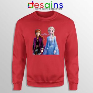 Elsa Anna Frozen 2 Red Sweatshirt Disney Film Merch Sweater S-3XL