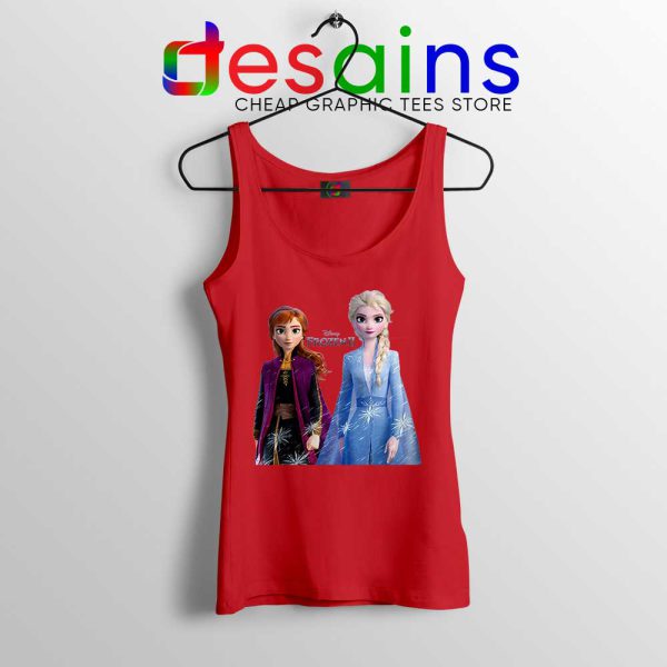 Elsa Anna Frozen 2 Red Tank Top Disney Film Merch Tank Tops