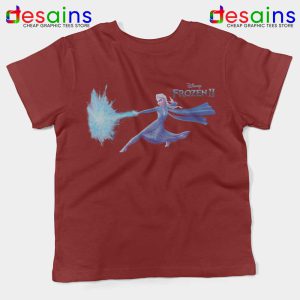 Elsa Frozen 2 Attack Maroon Kids Tshirt Disney Frozen Youth Tee Shirts