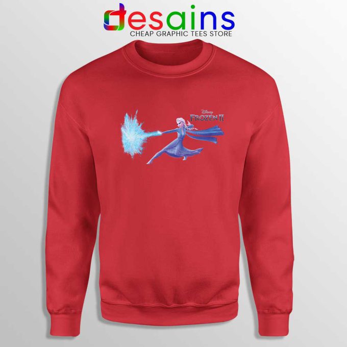 Elsa Frozen 2 Attack Red Sweatshirt Disney Frozen Sweater S-3XL