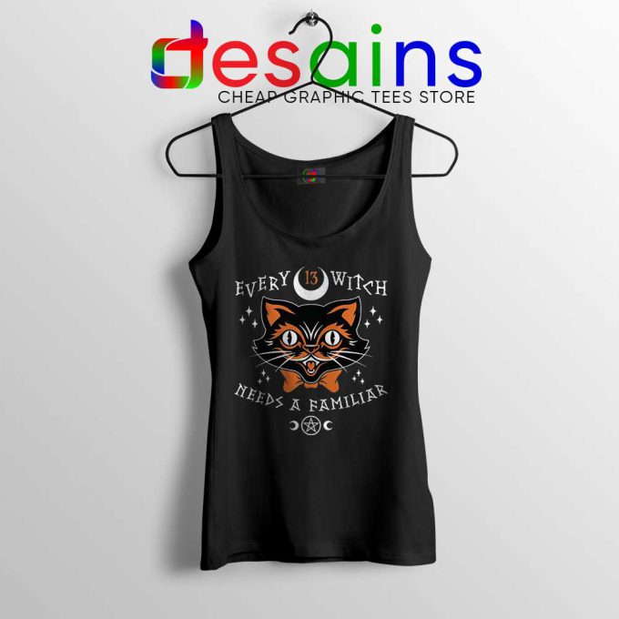 Every Witch Needs a Familiar Tank Top Cat Familiars Tank Tops S-3XL