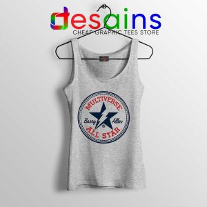 Flash Barry Allen All Star Sport Grey Tank Top Converse Logo Tank Tops