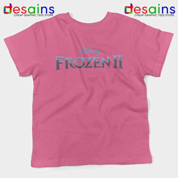 Frozen 2 Logo Pink Kids Tshirt Custom Youth Tee Shirts Dinsey Frozen