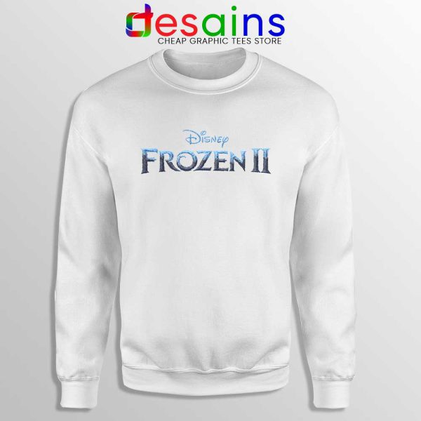 Frozen 2 Logo White Sweatshirt Custom Sweater Dinsey Frozen S-3XL