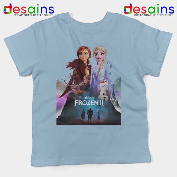 Frozen 2 Poster Art Kids Tshirt Dinsey Frozen Film Youth Tee Shirts