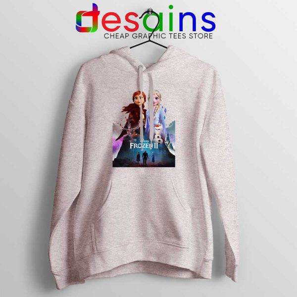 Frozen 2 Poster Art Sport Grey Hoodie Dinsey Frozen 2 Hoodies