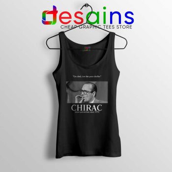 Fuck Oui Jacques Chirac Black Tank Top Jacques Chirac Tops S-3XL