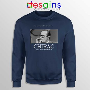 Fuck Oui Jacques Chirac Navy Sweatshirt Buy Jacques Chirac Sweater S-2XL