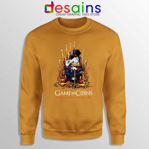 Game of Coins DuckTales Orange Sweatshirt Game Of Thrones DuckTales