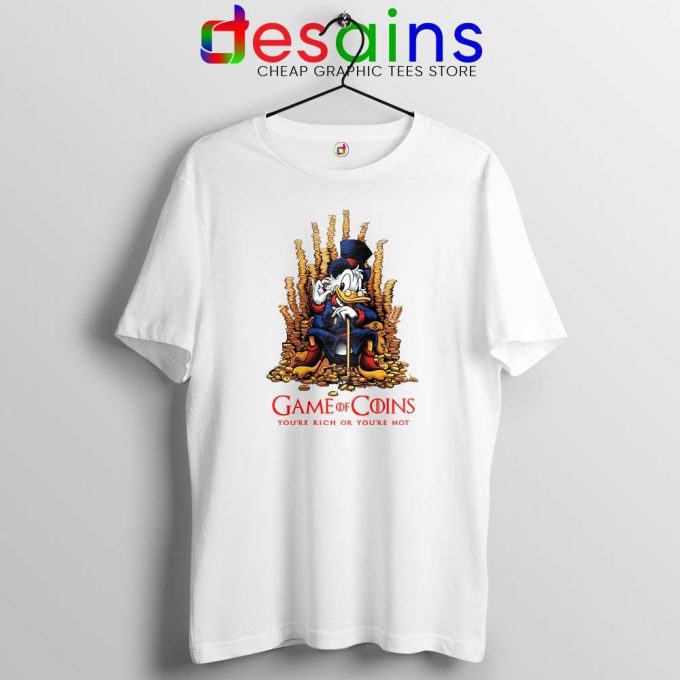 Game of Coins DuckTales White Tshirt Game Of Thrones DuckTales Tees