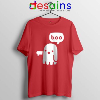 Ghost Boo Red Tshirt Ghost Of Disapproval Tee Shirts Size S-3XL