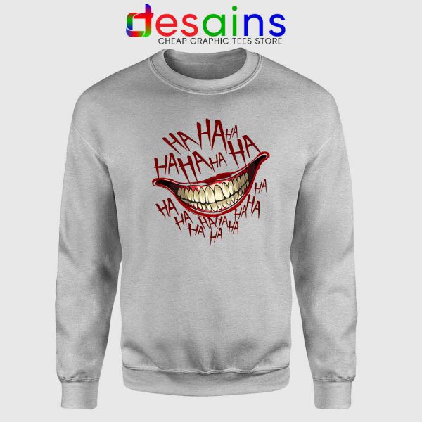 HAHAHA Joker Smile Sport Grey Sweatshirt Joker 2019 Film Sweater S-2XL