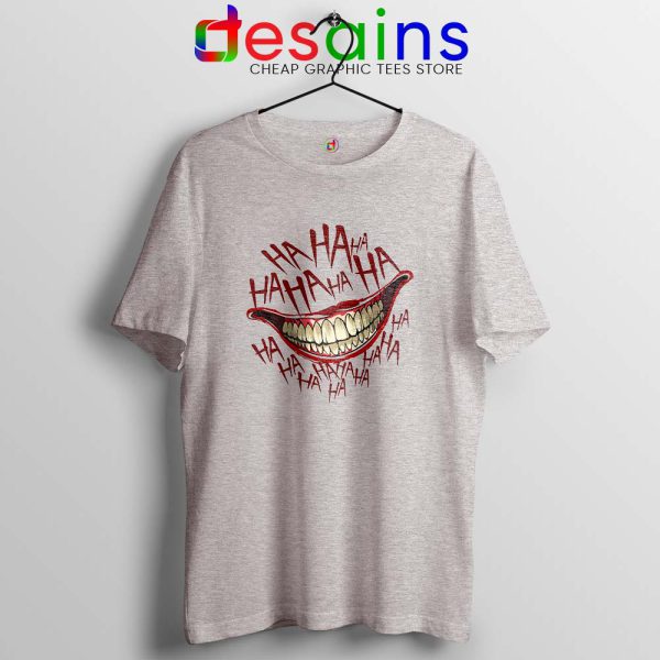 HAHAHA Joker Smile Sport grey Tshirt Joker 2019 Film Tee Shirts S-3XL