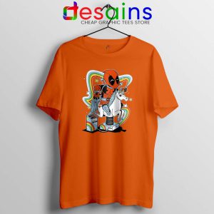 Happy Unicorn Deadpool Orange Tshirt Funny Tee Shirts Deadpool