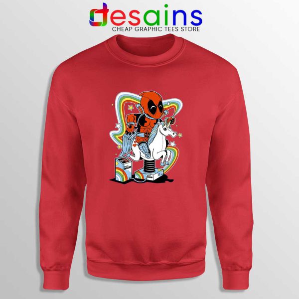 Happy Unicorn Deadpool Sweatshirt Crewneck Sweater Deadpool S-3XL