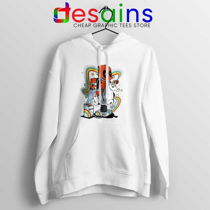 Happy Unicorn Deadpool White Hoodie Buy Deadpool Hoodies S-2XL