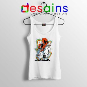 Happy Unicorn Deadpool White Tank Top Cheap Deadpool Tank Tops